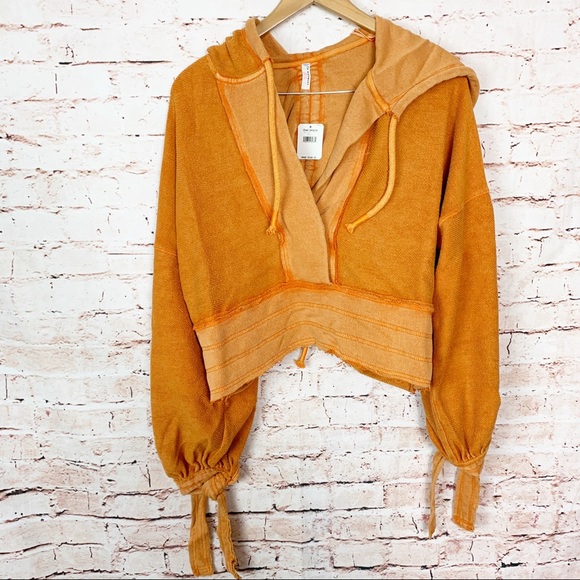 Free People Movement Half Court Orange Sweatshirt - Picture 4 of 7